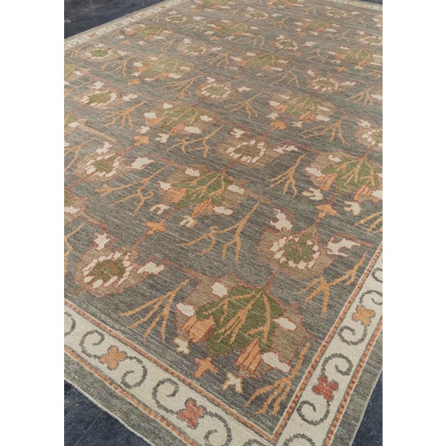 Dark Gray Turkish Oushak Rug 10'1" x 14'6" #20438 For Sale - Image 8 of 8