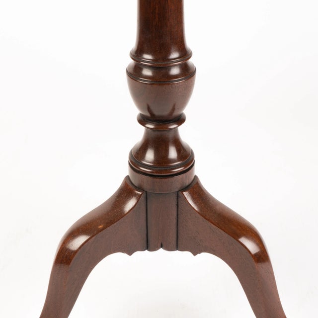 Late 18th Century Chippendale Mahogany Circular Tilt Top Candle Stand For Sale - Image 5 of 8