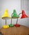 Adjustable Desk Lamps in Painted Green, Red and Yellow Metal and Chrome-Plated Spiral Arms from Tep, 1980s, Set of 3 For Sale - Image 16 of 16