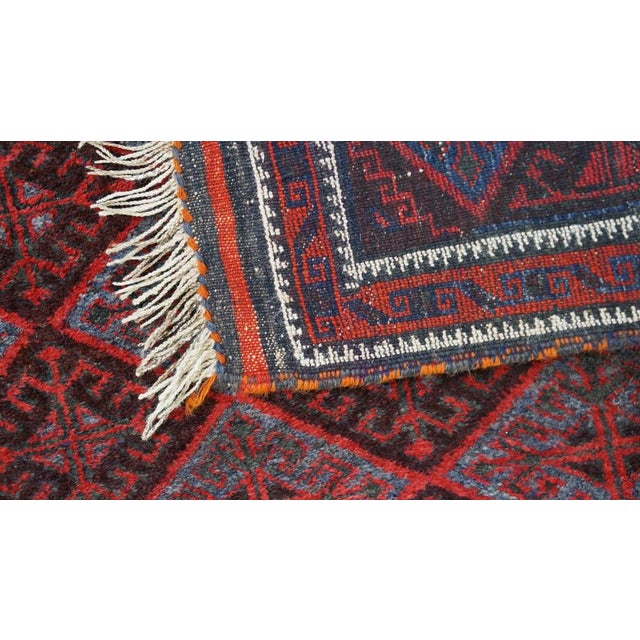 Rug in Red and Gray Tones For Sale - Image 6 of 7