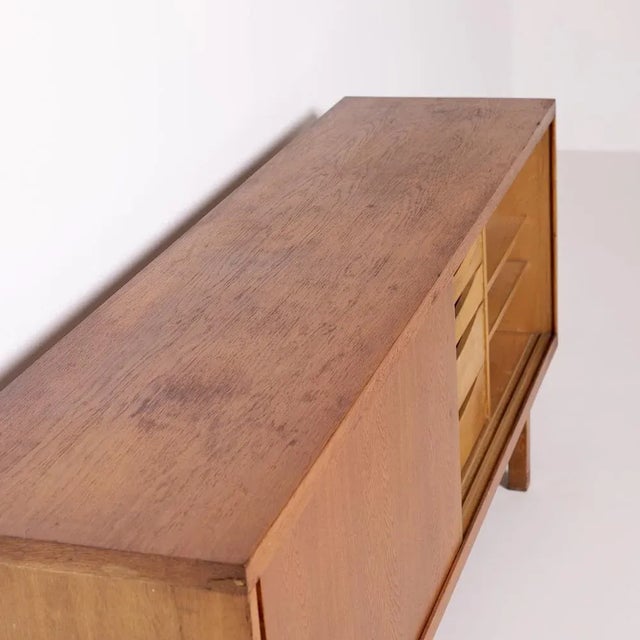 Brown Mid-Century Modern Oak Sideboard, 1960s For Sale - Image 8 of 13