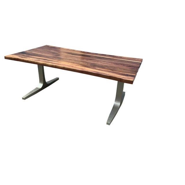 Aldo Frigerio Modern Medellin Solid Walnut Dining Table For Sale - Image 4 of 7