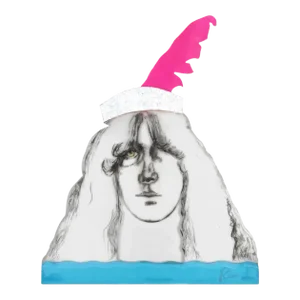 Young Man with Feather in His Cap Mixed Media Plexi Sculpture, Larry Rivers