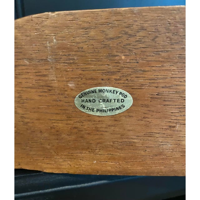 1950s Mid Century Monkey Pod Wood Horses Bookends - Set of 2 For Sale - Image 6 of 6