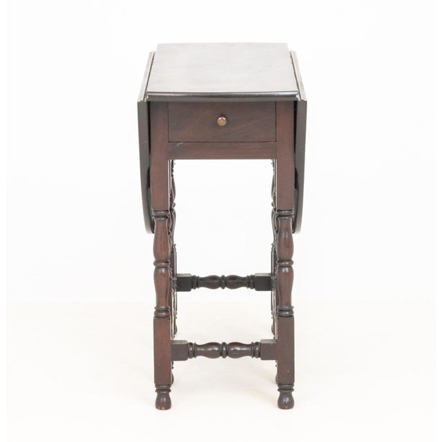 Jacobean Style Rosewood Gate Leg Drop Leaf Table For Sale In New York - Image 6 of 10