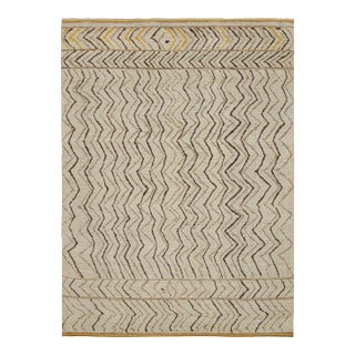 Rug & Kilim’s Moroccan Style Rug in Beige-Brown and Gold - 13'x19' For Sale