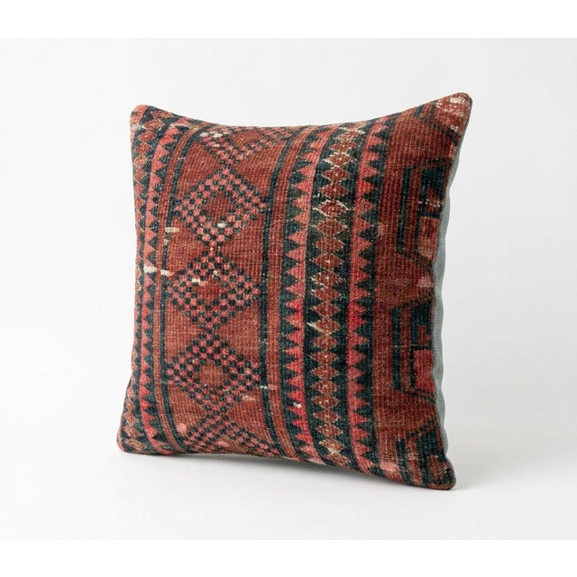 Mid-Century Modern Anatolian Rug Pillow Cover 20'' X 20'' For Sale - Image 3 of 4