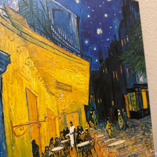 1990s Vintage Vincent Van Gogh "Café Terrace at Night" Print on Board For Sale - Image 5 of 7