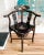 Wood Vintage Chinese Dark Rosewood Mother of Pearl Inlay Corner Chair For Sale - Image 7 of 10