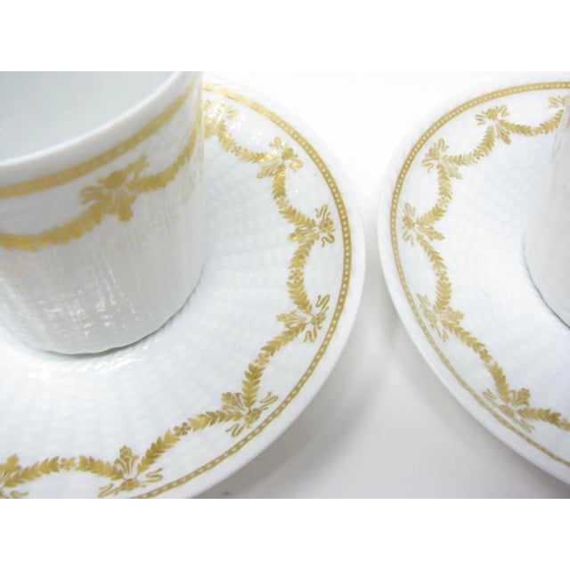 Charles Fields Haviland Vintage Robert Haviland & C. Parlon Limoges Porcelain Demitasse Tea or Coffee Set With Gold Decoration - 24 Pieces For Sale - Image 4 of 13