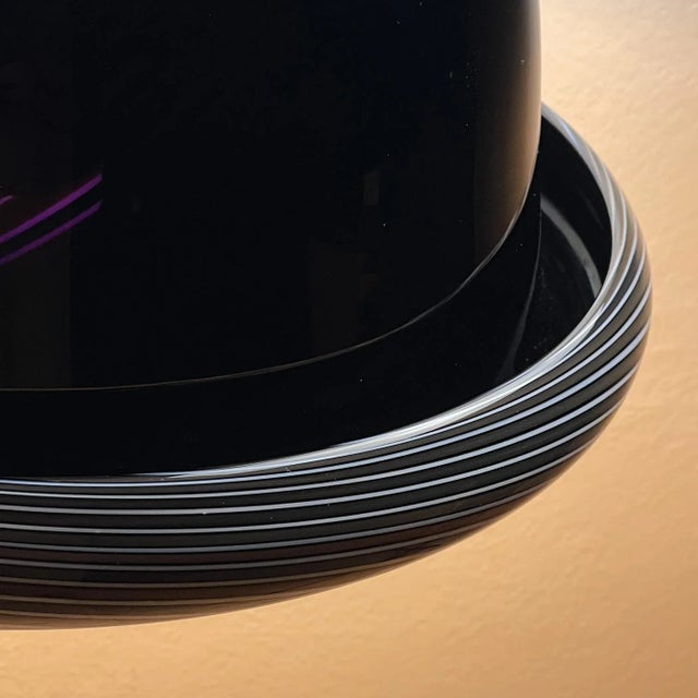 Vintage Italian Murano Black Pendant Lamp, 1960s For Sale - Image 13 of 18