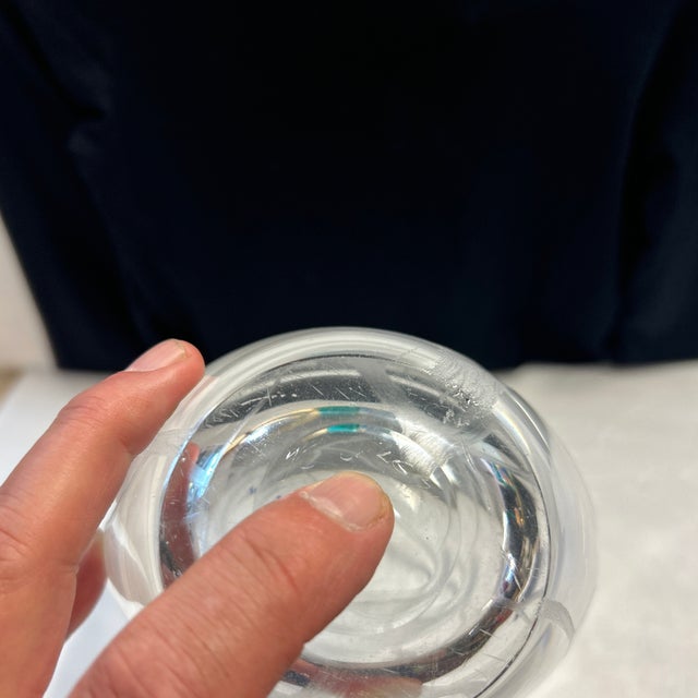 Crystal Vase With Etched Trees and Birds For Sale - Image 12 of 12