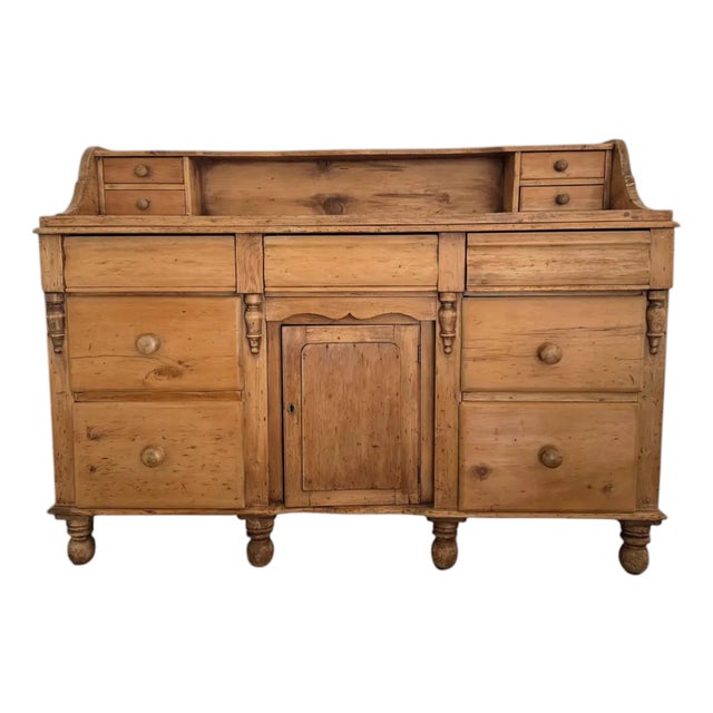Antique 19th Century English Pine Buffet / Sideboard For Sale