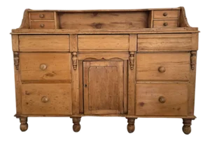 Antique 19th Century English Pine Buffet / Sideboard