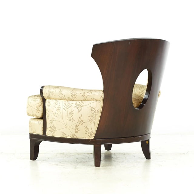 Brown Barbara Barry for Henredon Mid Century Lounge Chairs - Pair For Sale - Image 8 of 13