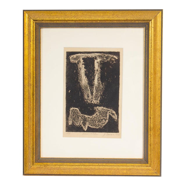 1963 “Resurrection” Artist’s Proof Relief Aquatint Print Signed by Joan Farrar For Sale