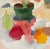 Post modern abstract still life watercolor by Sam Colburn, circa 1980s. Saturated shades of green, peach, pink, bordeaux,...