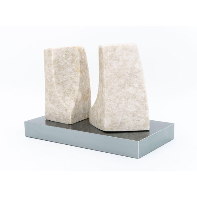 1970s Modernist Abstract Marble Sculpture, 1971 For Sale - Image 5 of 10