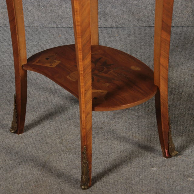 Antique Louis XV Style Side Tables with Chinoiserie Inlay, 1920s, Set of 2 For Sale - Image 17 of 18