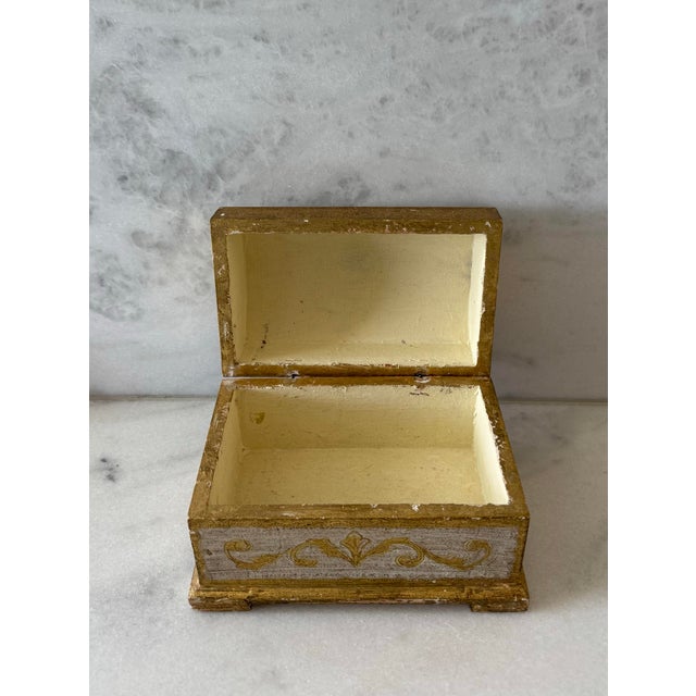 Vintage Italian Florentine Domed Wood Box For Sale - Image 10 of 11