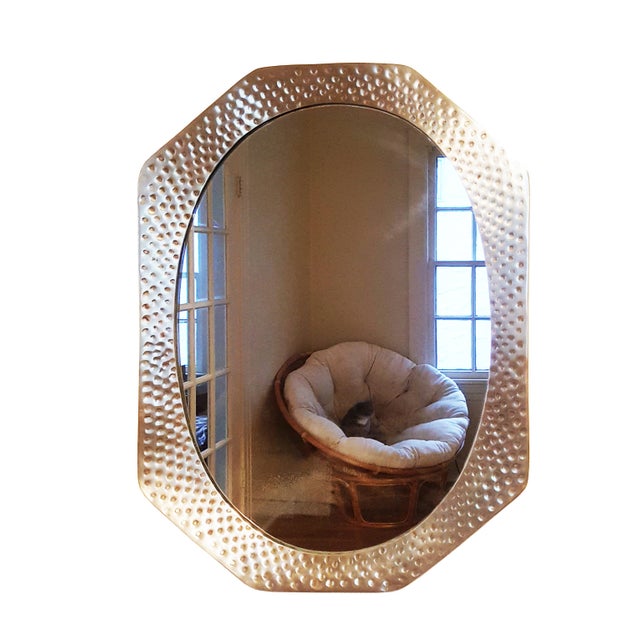 Mid-Century Modern Italian Brass Mirror | Chairish