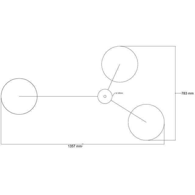 Trio Polished Chrome Matte White Glass Flush Mount by Fabio Ltd For Sale - Image 6 of 6