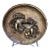 Wild Spanish Horses Wall Medallion Gold Over Plaster For Sale