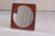 Vintage Square Metal and Wood Wall Mirror, Germany, 1970s For Sale - Image 4 of 8