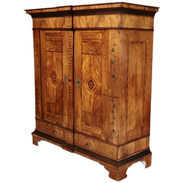 Antique Biedermeier Cabinet in Ash, 1834 For Sale - Image 3 of 18