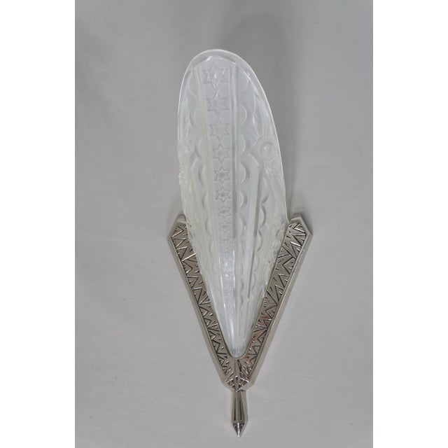 1930s French Art Deco Wall Sconces by Les Etablissements Donna France - a Pair For Sale - Image 6 of 11