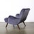 Mid-Century Lounge Chair & Ottoman in Aubergine Velvet & Tapered Walnut Supports For Sale - Image 9 of 17