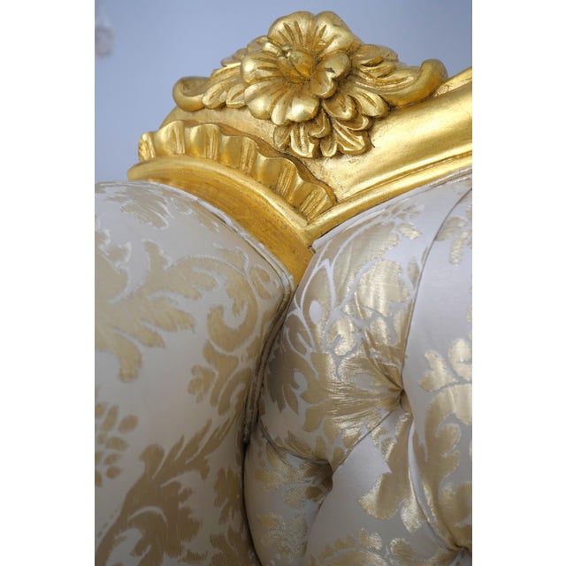 French Baroque Style Giltwood Sofa Settee For Sale - Image 10 of 18
