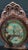 Ornamental & Decorative Materials Lux Clock Mfg. Co. - Blossom Time Clock Mantle/Shelf - Syrocowood - Polychrome Art Deco DTD Sept. 10, 1930 Untested For Sale - Image 7 of 12