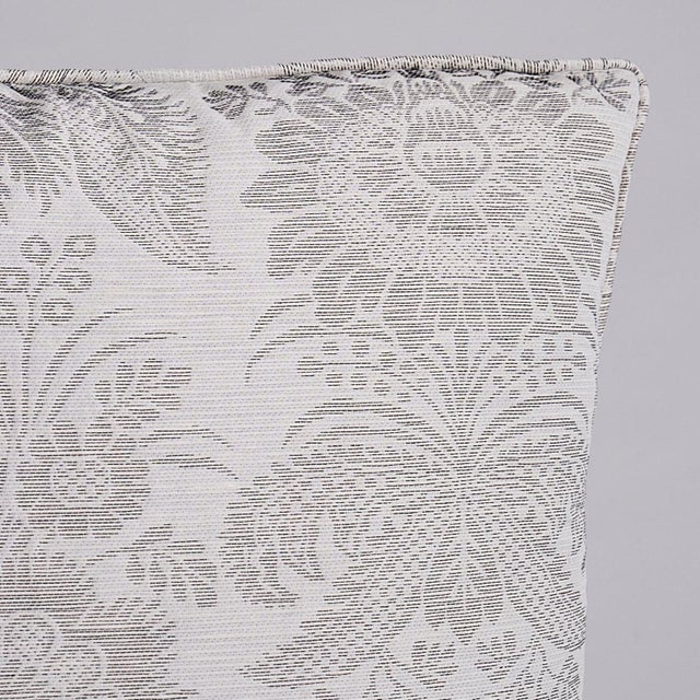 Contemporary Schumacher Greta 20" Pillow in Grey For Sale - Image 3 of 4