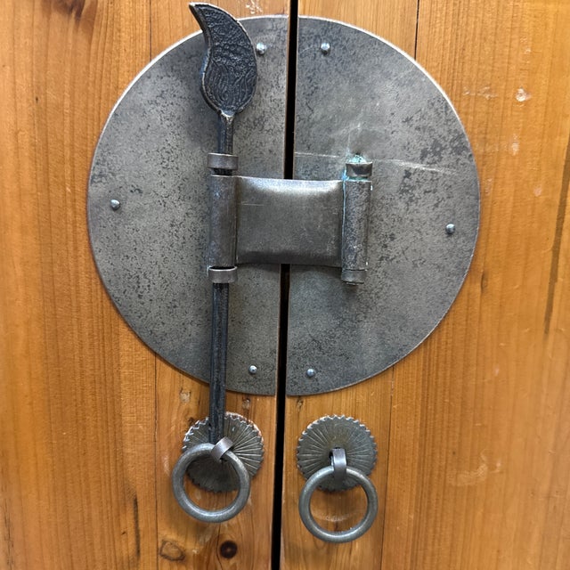 Vintage Elmwood Storage Cabinet With Hidden Compartment For Sale - Image 12 of 12