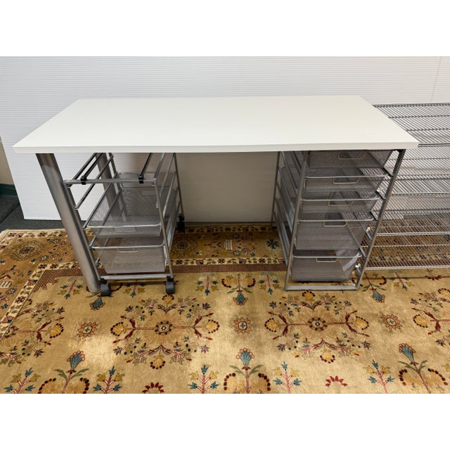 The Container Store Elfa Classic Desks With Drawers, Pair For Sale - Image 4 of 12