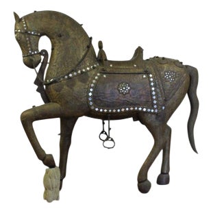 Horse Statue in Wood, 1950s For Sale
