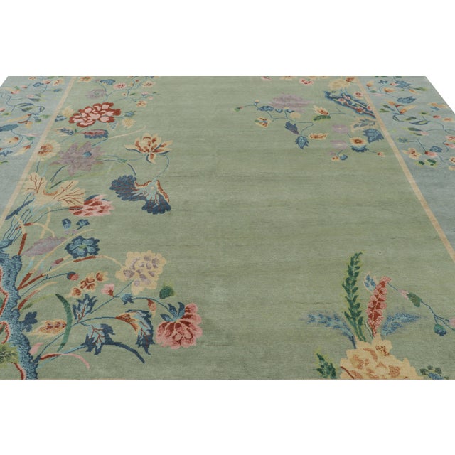 Hand-knotted in wool, this 10x14 rug by Rug & Kilim is a new addition to their Chinese Art Deco rug line. On the Design:...