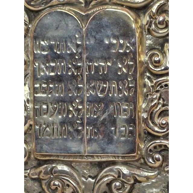 Hazorfim .925 Sterling Silver Torah Shield Breastplate W/ Lions & Crown - 14.1oz For Sale In Boston - Image 6 of 18