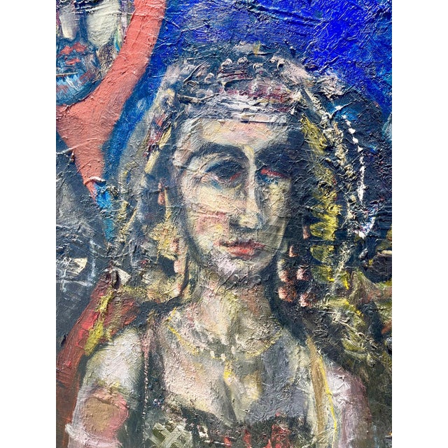 Jonah Kinigstein, Large Figurative Expressionist Oil Painting Rediscovered New York City Artist, c.1950's For Sale - Image 17 of 18