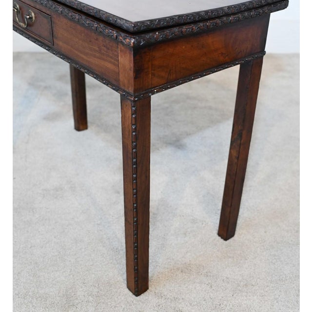 Wood George III Mahogany Games Table Card, 1880s For Sale - Image 7 of 11