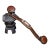 Vintage Chinese Huali Rosewood Ruyi Scepter | Burl Wood Inlaid Scholar's Object For Sale