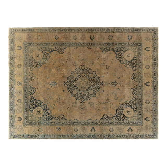 Authentic Persian Tabriz Handmade Wool Rug For Sale