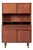 Mid Century Danish Teak Wood Bookcase Cabinet & Secretary Desk 1960s For Sale