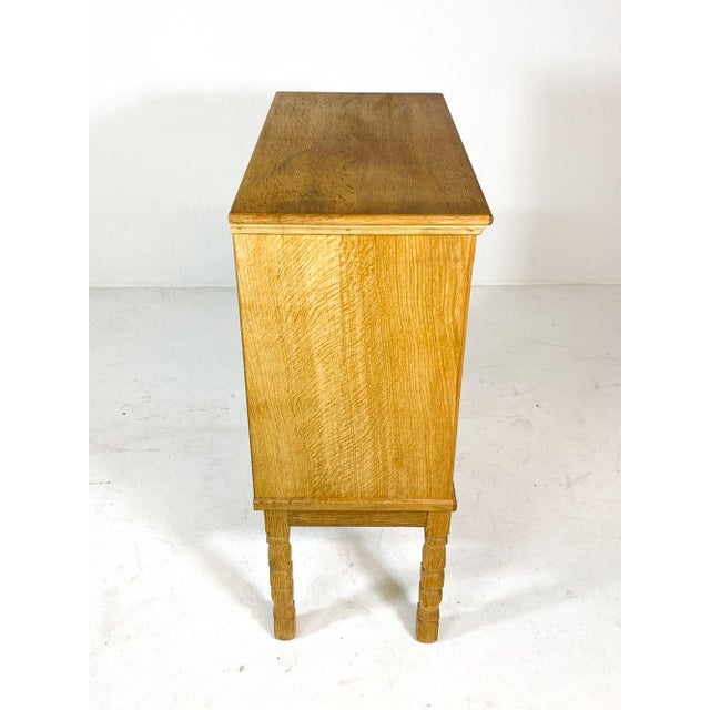1970s 1970s Danish Oak & Glass Cabinet Henning Kjaernulf Style For Sale - Image 5 of 11