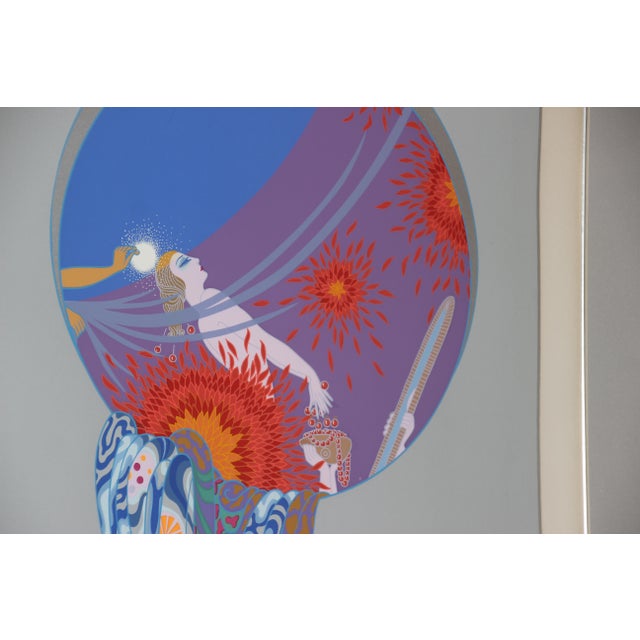 Erte Signed Erte Serigraph 132/300 “Nature’s Vanity” Elegant Art Deco Frame Professionally Framed Gallery Tags For Sale - Image 15 of 17