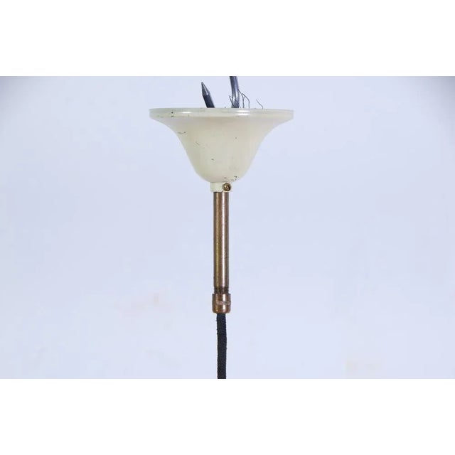 Vintage Opaline Glass Pendant Light, 1950s For Sale - Image 7 of 8