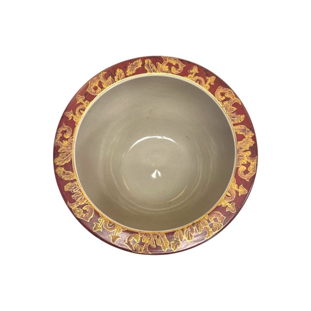 Mid- Century Ceramic Chinese Fish Bowl Planter With Stand For Sale In Tampa - Image 6 of 10
