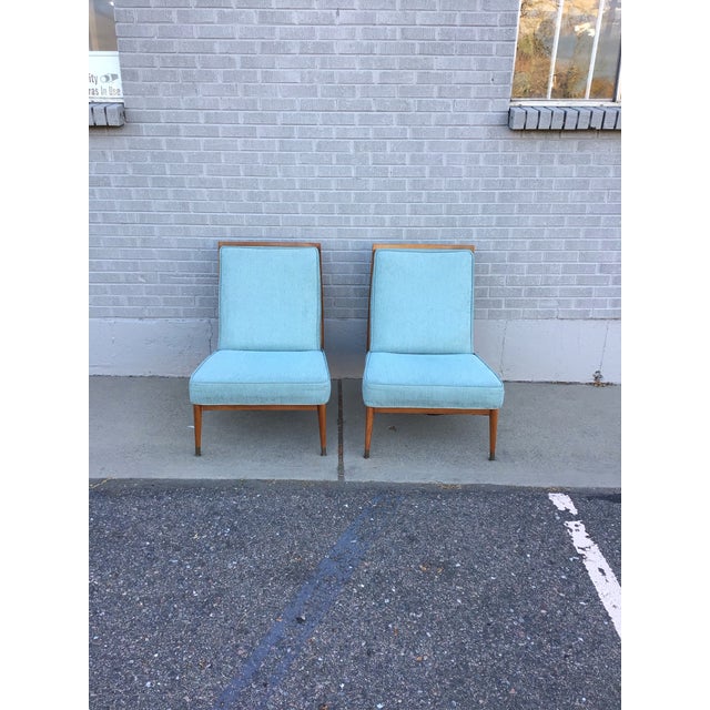 Pair of Model 400 Slipper Chairs for Custom Craft, Circa 1955 Attributed to Paul McCobb For Sale - Image 10 of 12