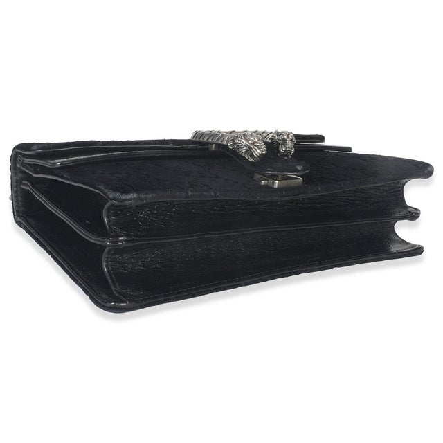 Black GG Embossed Velvet Small Dionysus Chain Bag For Sale In New York - Image 6 of 9